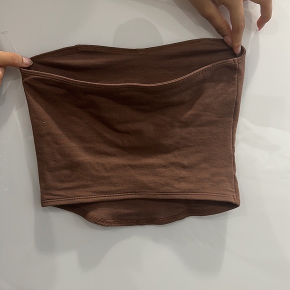 Hollister brown seamed corset tube top - Picture 3 of 3